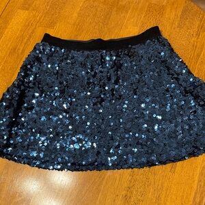 Sequin Dark Blue Skirt—size medium